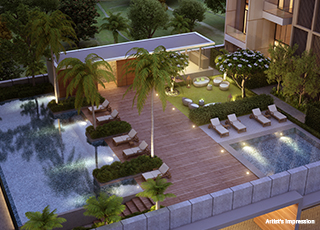 Amenity Swimming Pool at 24K Atria, Pimple Nilakh, Pune